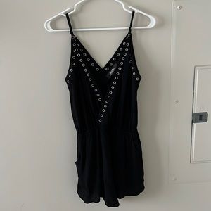 Lulus second look romper in black